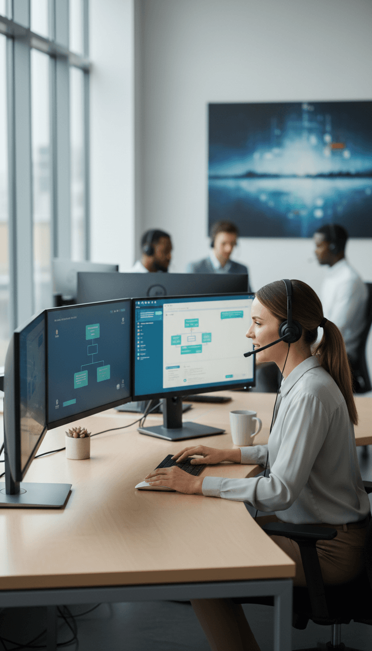 Technical support specialist assisting with account recovery